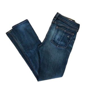 RAG AND BONE Womens Skinny Mid Rise Jeans Size 28 Chester Blue W1502K520